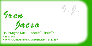 iren jacso business card